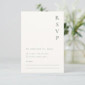 Carte de réponse minimaliste Sage (Debout devant)