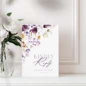 Carte de réponse moderne avec code QR et motif flo