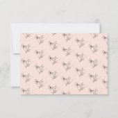 Carte de réponse moderne avec points or rose et no (Dos)