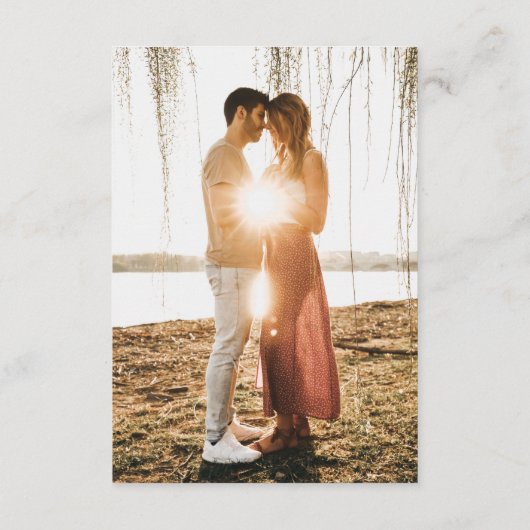 Carte de réponse moderne avec QR Code et photo en (Dos)