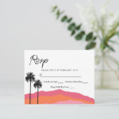 Carte de réponse moderne Palm Springs (rose/orange (Debout devant)