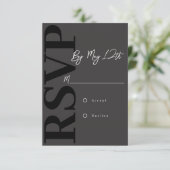 Carte de réponse moderne RSVP (Debout devant)