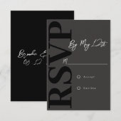 Carte de réponse moderne RSVP (Devant / Derrière)