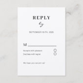 Carte de réponse moderne simple (Devant)