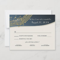 Carte de réponse Music Bar Mitzvah