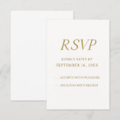 Carte de réponse numérique Or Élégant RSVP | Maria (Devant / Derrière)