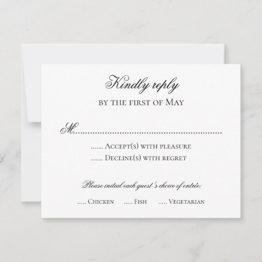 Carte de réponse officielle (Devant)