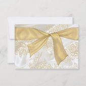 Carte de réponse or pour baptême de bébé fille (Dos)