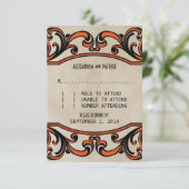 Carte de réponse Orange Gothique (Debout devant)