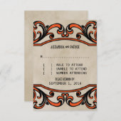 Carte de réponse Orange Gothique (Devant / Derrière)