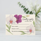 Carte de réponse Orchid Embrace (Debout devant)
