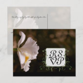 Carte de réponse orchidée (Devant / Derrière)