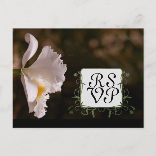 Carte de réponse orchidée (Devant)