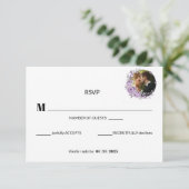 Carte de réponse orchidée aquarelle (Debout devant)