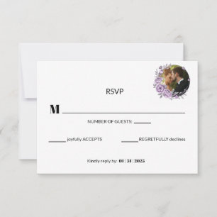 Carte de réponse orchidée aquarelle