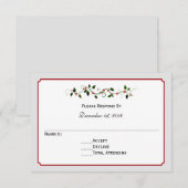 Carte de réponse ou de réponse pour le mariage de  (Devant / Derrière)