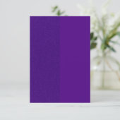 Carte de réponse paillettes violettes divisée – Pe (Debout devant)