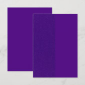 Carte de réponse paillettes violettes divisée – Pe (Devant / Derrière)