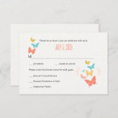 Carte de réponse Papillon Canvas (Devant / Derrière)