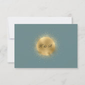 Carte de réponse Pastel Celestial Gold Moon RSVP (Dos)