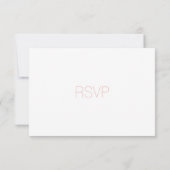 Carte de réponse Peach et White Mariage (Dos)