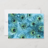 Carte de réponse Peacock bleu et violet (Devant)