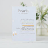 Carte de réponse Perles et Prosecco (Debout devant)