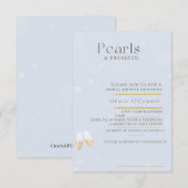Carte de réponse Perles et Prosecco (Devant / Derrière)
