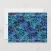 Carte de réponse personnalisable bleu aqua (Dos)