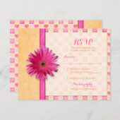 Carte de réponse personnalisable Gerbera Daisy (Devant / Derrière)