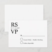 Carte de réponse personnalisée (Devant / Derrière)