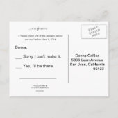 Carte de réponse personnalisée (Dos)