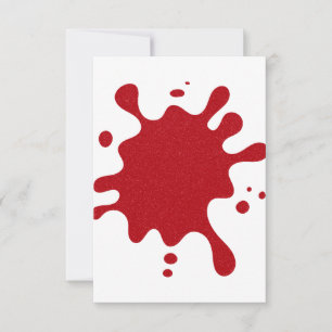 Carte de réponse personnalisée avec tache d'encre