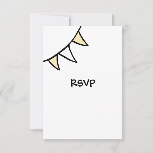 Carte de réponse personnalisée pour mariage de tra (Devant)