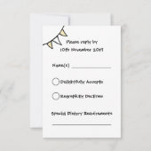 Carte de réponse personnalisée pour mariage de tra (Dos)