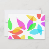 Carte de réponse Pétales Colorées (Devant)