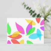 Carte de réponse Pétales Colorées (Debout devant)