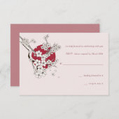 Carte de réponse Petales de Cerisier (Devant / Derrière)