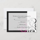 Carte de réponse petite taille Mariage Tourbillon (Dos)