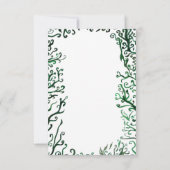 Carte de réponse photo botanique, aquarelle, éléga (Dos)