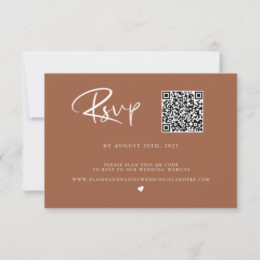 Carte de réponse photo QR Code Terre Cuite (Devant)