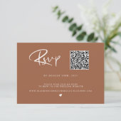 Carte de réponse photo QR Code Terre Cuite (Debout devant)