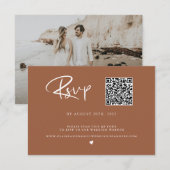 Carte de réponse photo QR Code Terre Cuite (Devant / Derrière)
