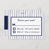 Carte de réponse Pinstripe New York (Devant / Derrière)