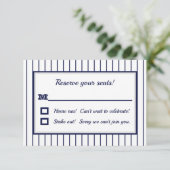 Carte de réponse Pinstripe New York RSVP (Debout devant)