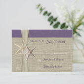 Carte de réponse Plage Amore Purple (Debout devant)