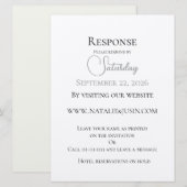 Carte de réponse plate simple et tendance (Devant / Derrière)