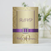 Carte de réponse pour 50e anniversaire de mariage  (Debout devant)