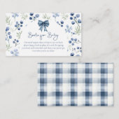 Carte de réponse pour Baby Shower Berry Sweet Blue (Devant / Derrière)