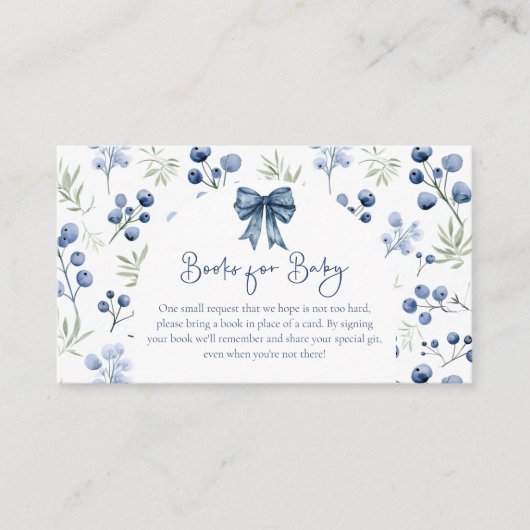 Carte de réponse pour Baby Shower Berry Sweet Blue (Devant)